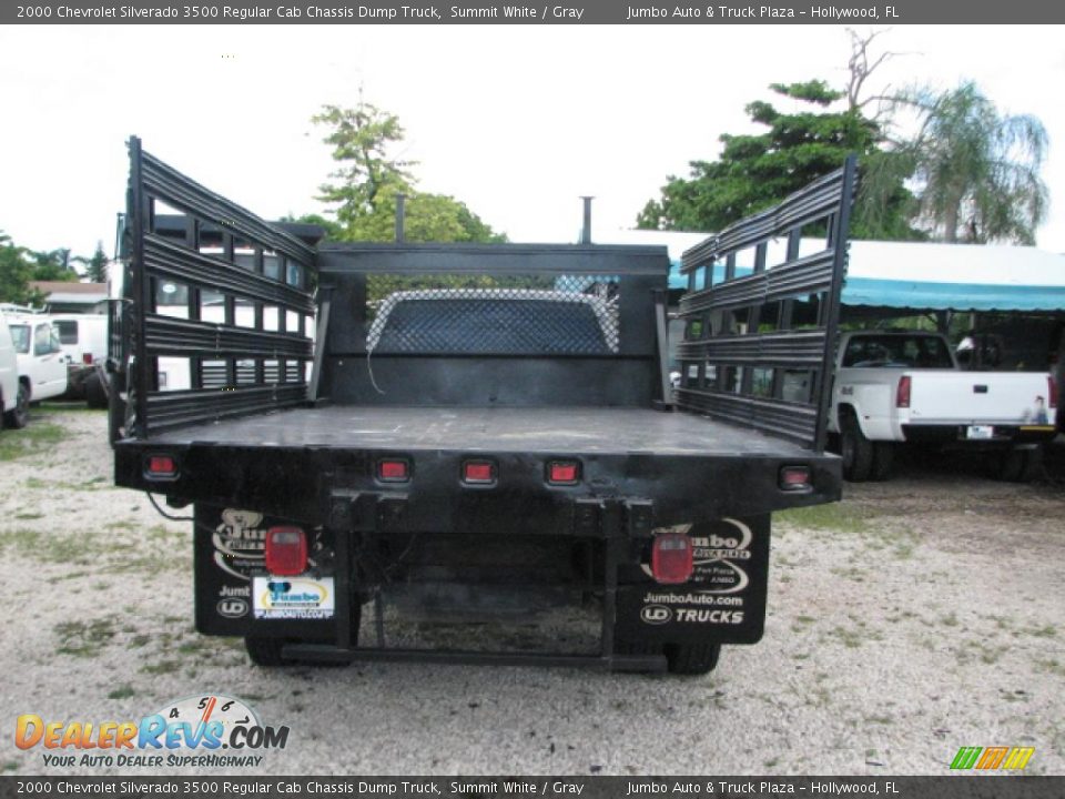 2000 Chevrolet Silverado 3500 Regular Cab Chassis Dump Truck Summit White / Gray Photo #7