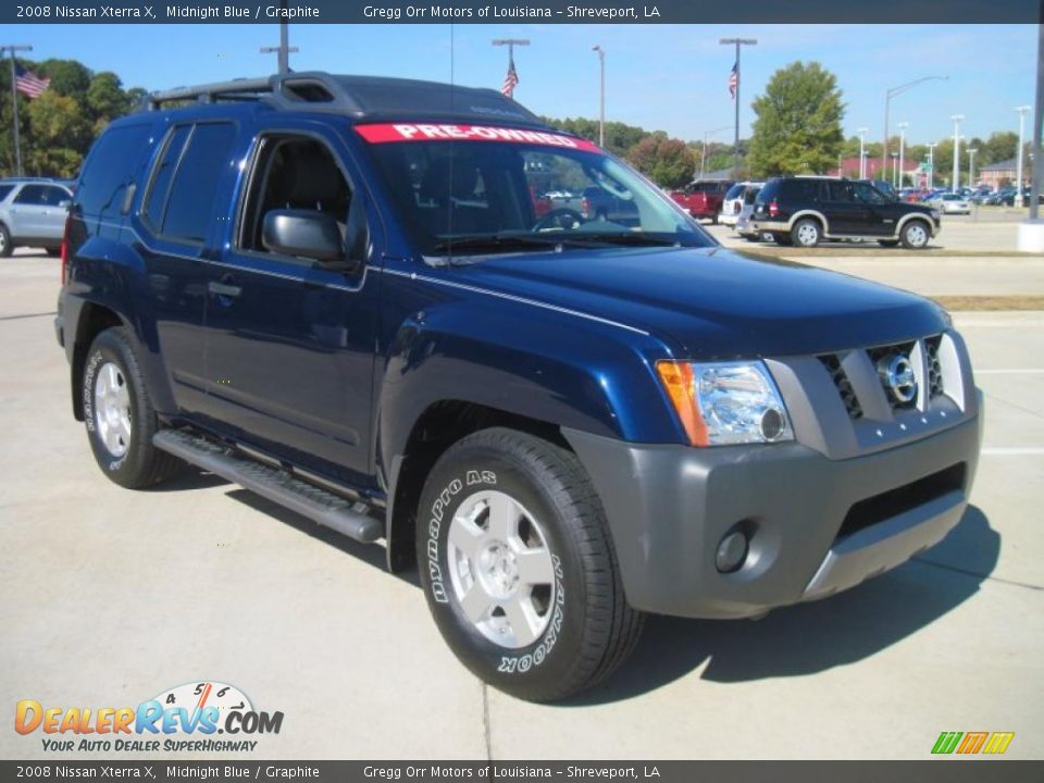 2008 Nissan Xterra X Midnight Blue / Graphite Photo #2