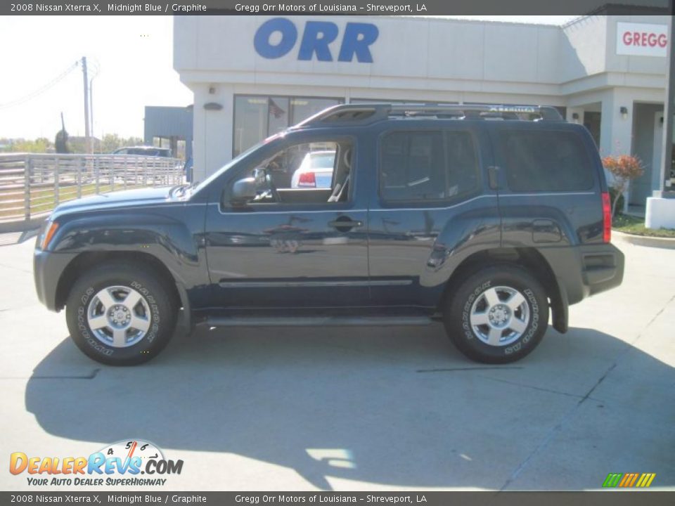 2008 Nissan Xterra X Midnight Blue / Graphite Photo #3