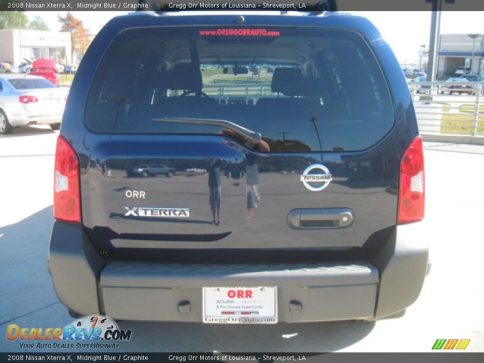 2008 Nissan Xterra X Midnight Blue / Graphite Photo #6