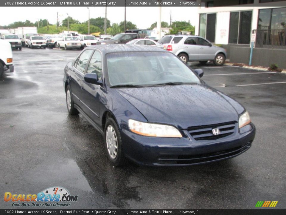 2002 Honda Accord LX Sedan Eternal Blue Pearl / Quartz Gray Photo #2