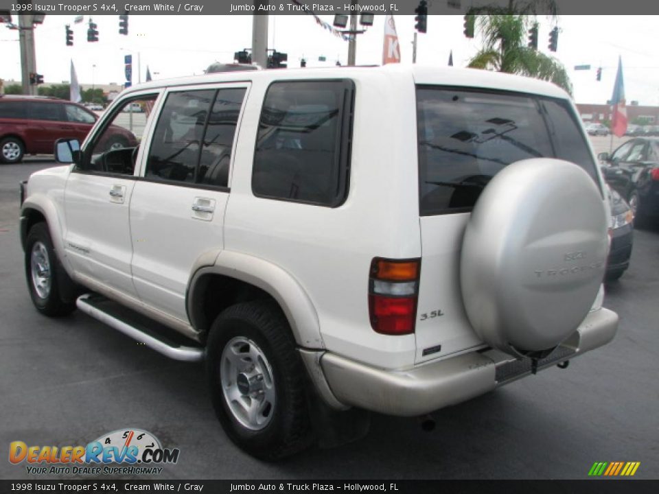 1998 Isuzu Trooper S 4x4 Cream White / Gray Photo #7