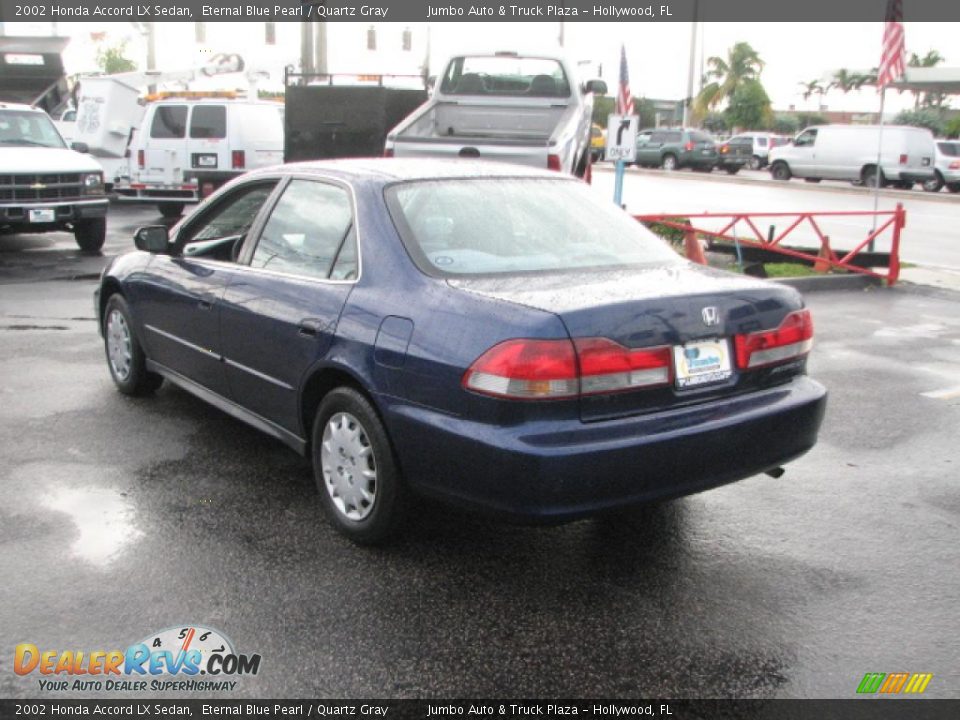 2002 Honda Accord LX Sedan Eternal Blue Pearl / Quartz Gray Photo #6