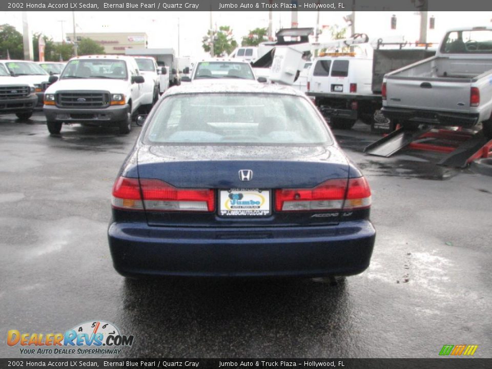 2002 Honda Accord LX Sedan Eternal Blue Pearl / Quartz Gray Photo #7
