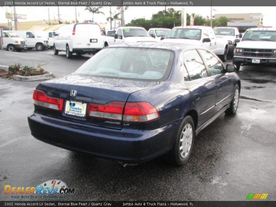 2002 Honda Accord LX Sedan Eternal Blue Pearl / Quartz Gray Photo #8