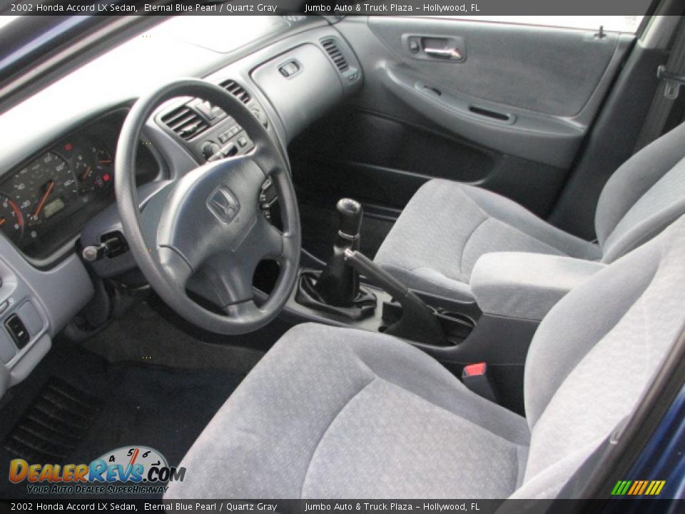 Quartz Gray Interior 2002 Honda Accord Lx Sedan Photo 11