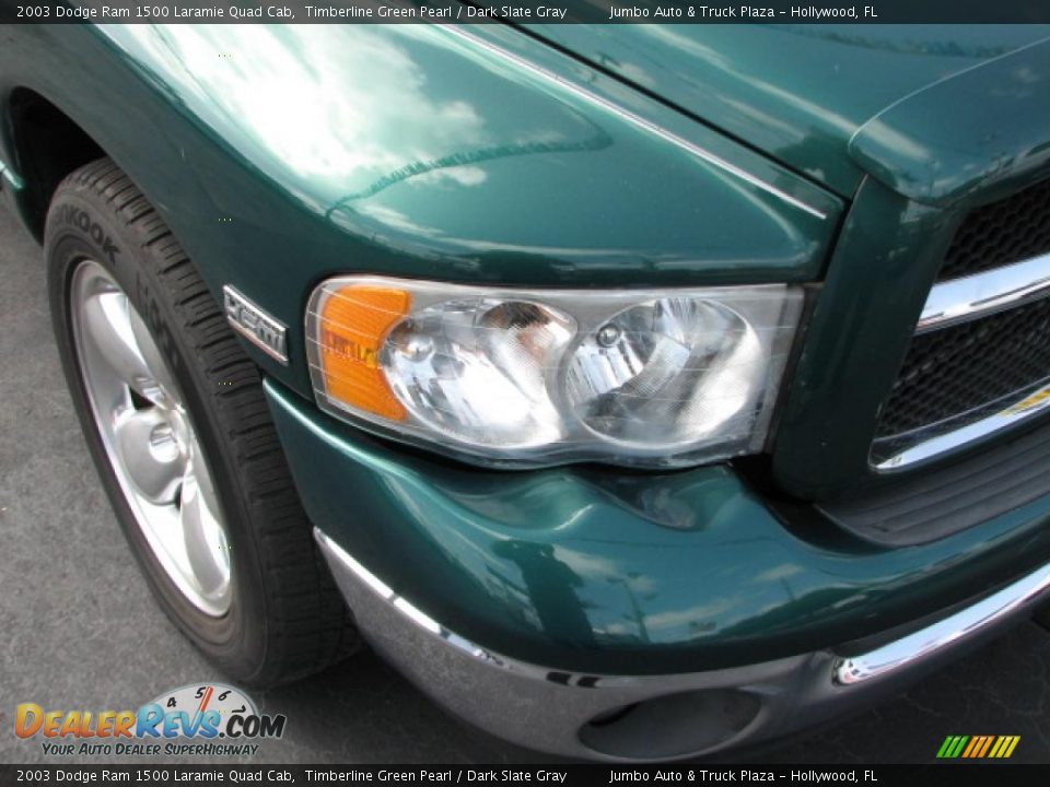 2003 Dodge Ram 1500 Laramie Quad Cab Timberline Green Pearl / Dark Slate Gray Photo #2