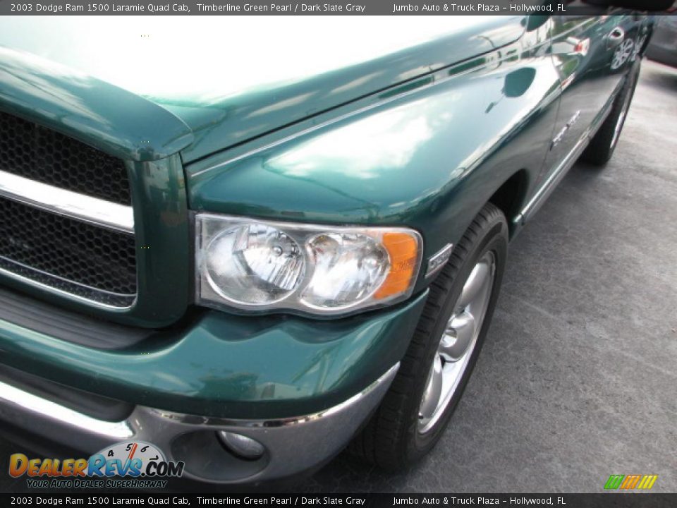 2003 Dodge Ram 1500 Laramie Quad Cab Timberline Green Pearl / Dark Slate Gray Photo #4