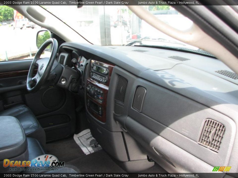2003 Dodge Ram 1500 Laramie Quad Cab Timberline Green Pearl / Dark Slate Gray Photo #14