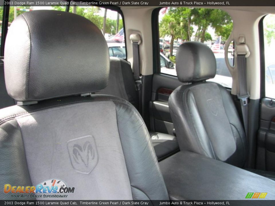 2003 Dodge Ram 1500 Laramie Quad Cab Timberline Green Pearl / Dark Slate Gray Photo #15