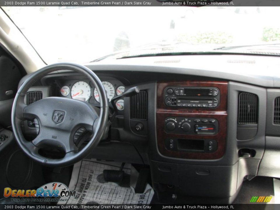 2003 Dodge Ram 1500 Laramie Quad Cab Timberline Green Pearl / Dark Slate Gray Photo #17