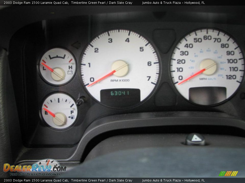 2003 Dodge Ram 1500 Laramie Quad Cab Timberline Green Pearl / Dark Slate Gray Photo #20