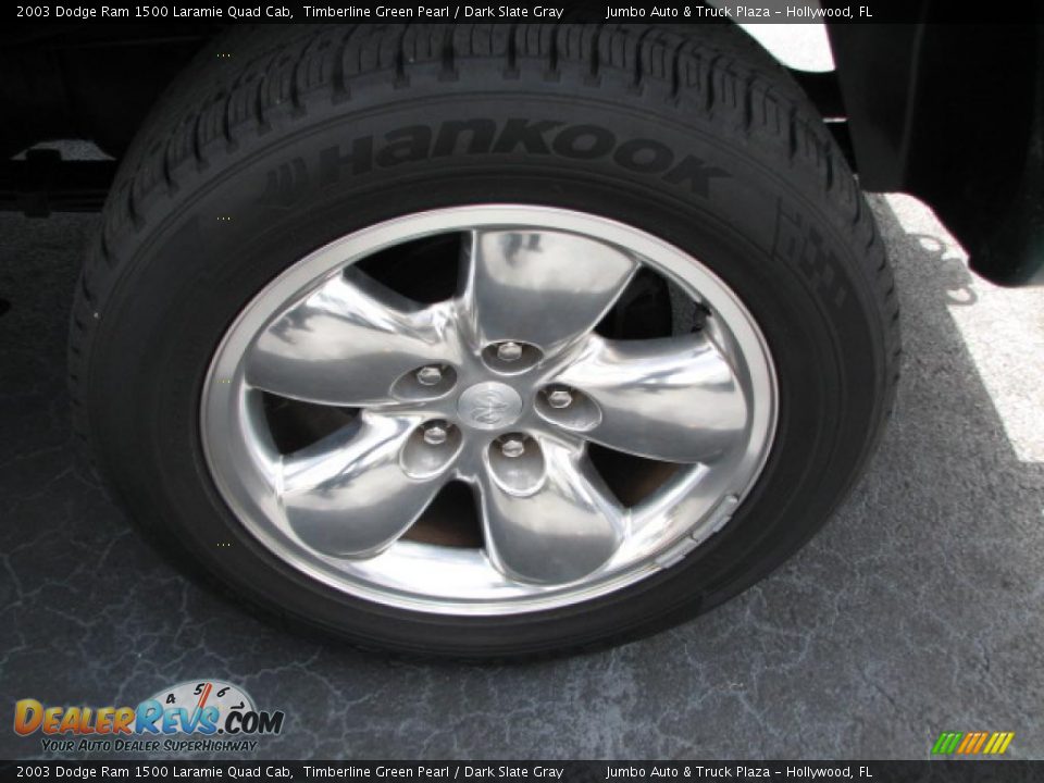 2003 Dodge Ram 1500 Laramie Quad Cab Timberline Green Pearl / Dark Slate Gray Photo #23