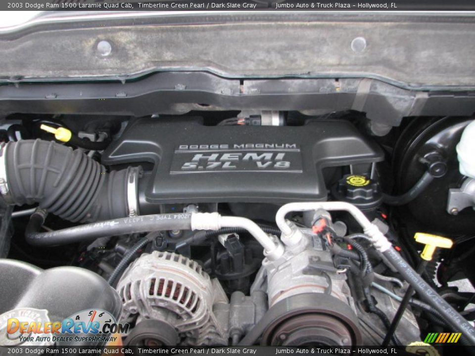 2003 Dodge Ram 1500 Laramie Quad Cab Timberline Green Pearl / Dark Slate Gray Photo #24
