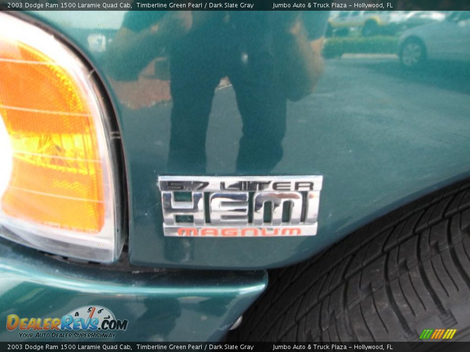 2003 Dodge Ram 1500 Laramie Quad Cab Timberline Green Pearl / Dark Slate Gray Photo #25