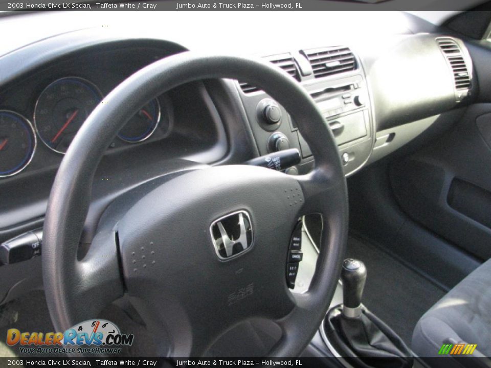 Gray Interior 2003 Honda Civic Lx Sedan Photo 8