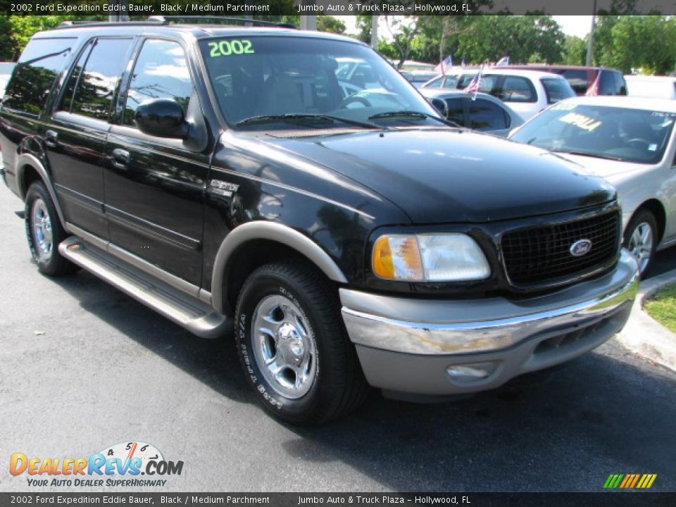 2002 Ford Expedition Eddie Bauer Black / Medium Parchment Photo #1