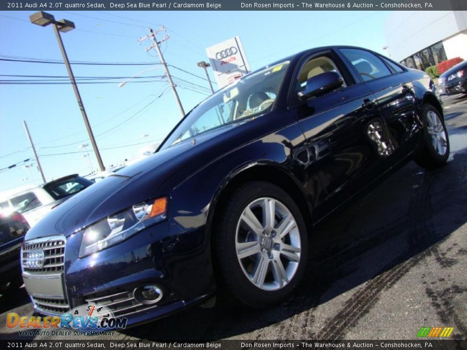 2011 Audi A4 2.0T quattro Sedan Deep Sea Blue Pearl / Cardamom Beige Photo #1