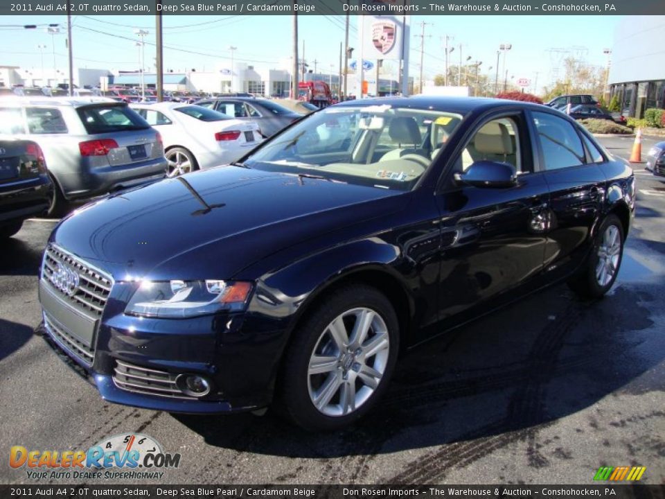 2011 Audi A4 2.0T quattro Sedan Deep Sea Blue Pearl / Cardamom Beige Photo #2
