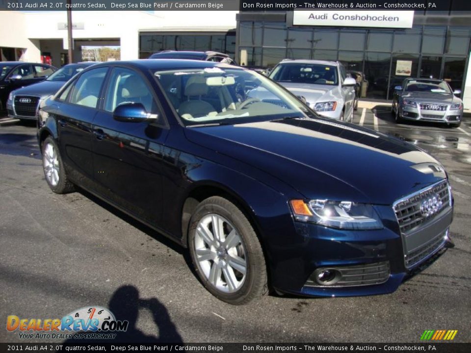 2011 Audi A4 2.0T quattro Sedan Deep Sea Blue Pearl / Cardamom Beige Photo #4