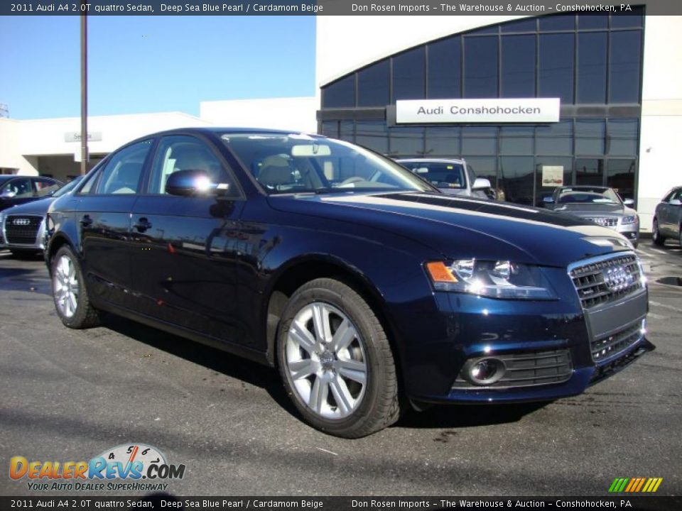 2011 Audi A4 2.0T quattro Sedan Deep Sea Blue Pearl / Cardamom Beige Photo #5