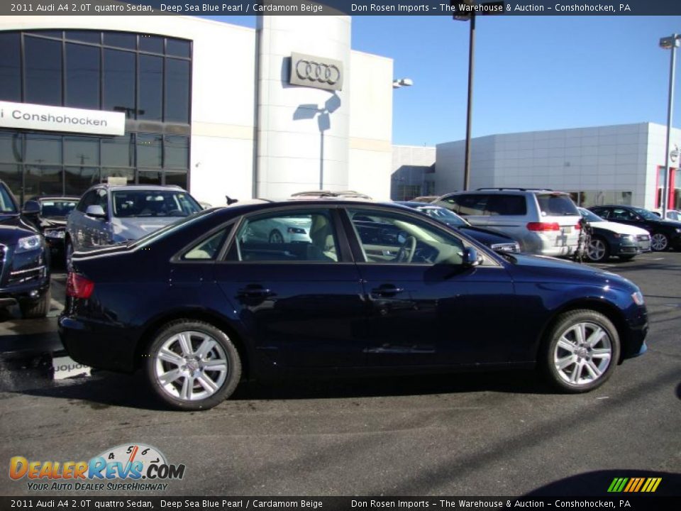 2011 Audi A4 2.0T quattro Sedan Deep Sea Blue Pearl / Cardamom Beige Photo #6