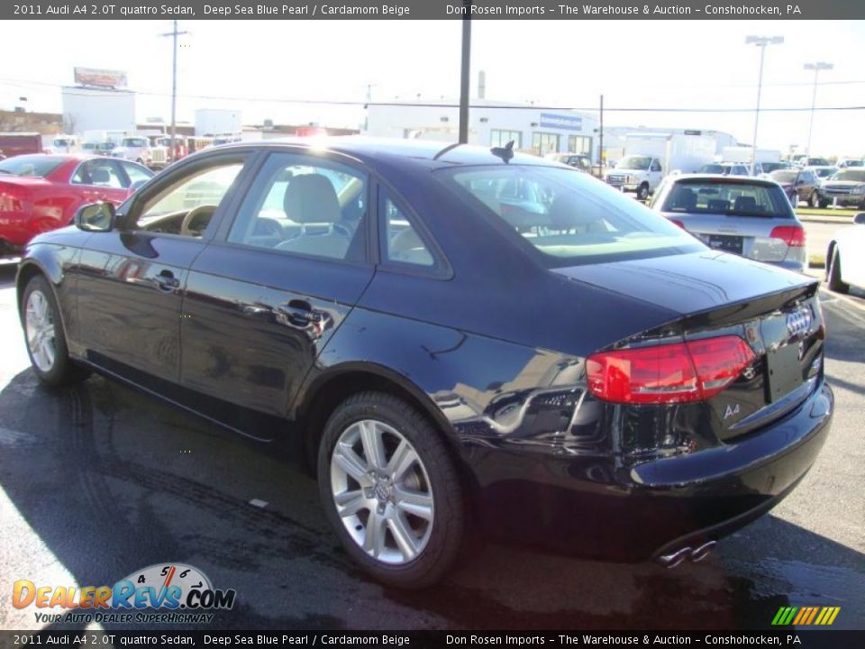 2011 Audi A4 2.0T quattro Sedan Deep Sea Blue Pearl / Cardamom Beige Photo #9