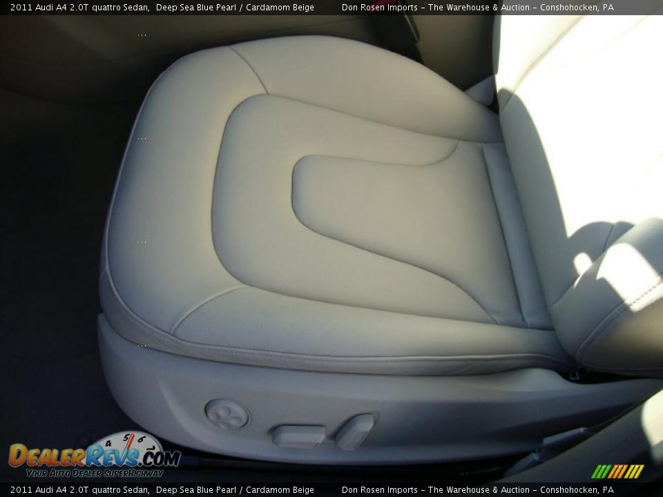 2011 Audi A4 2.0T quattro Sedan Deep Sea Blue Pearl / Cardamom Beige Photo #15