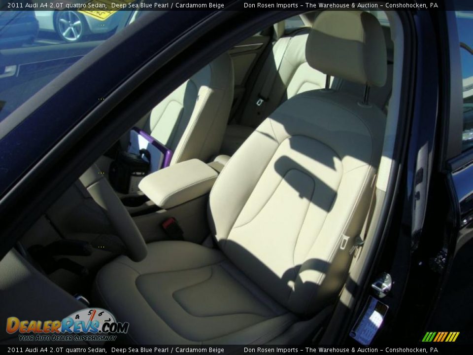2011 Audi A4 2.0T quattro Sedan Deep Sea Blue Pearl / Cardamom Beige Photo #16