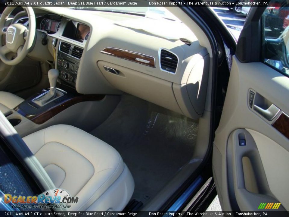 2011 Audi A4 2.0T quattro Sedan Deep Sea Blue Pearl / Cardamom Beige Photo #17