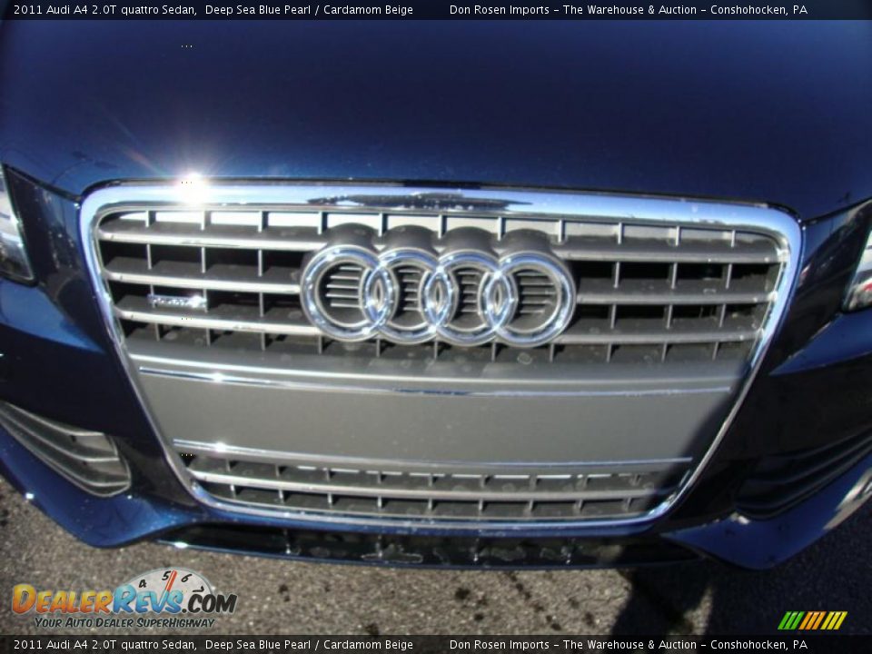 2011 Audi A4 2.0T quattro Sedan Deep Sea Blue Pearl / Cardamom Beige Photo #28