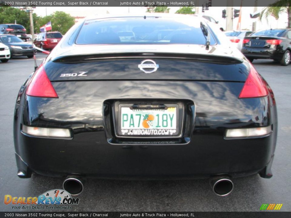 2003 Nissan 350Z Touring Coupe Super Black / Charcoal Photo #11