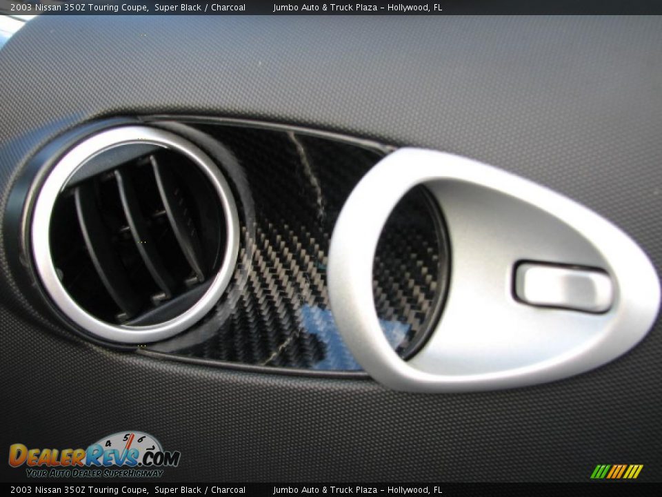 2003 Nissan 350Z Touring Coupe Super Black / Charcoal Photo #20