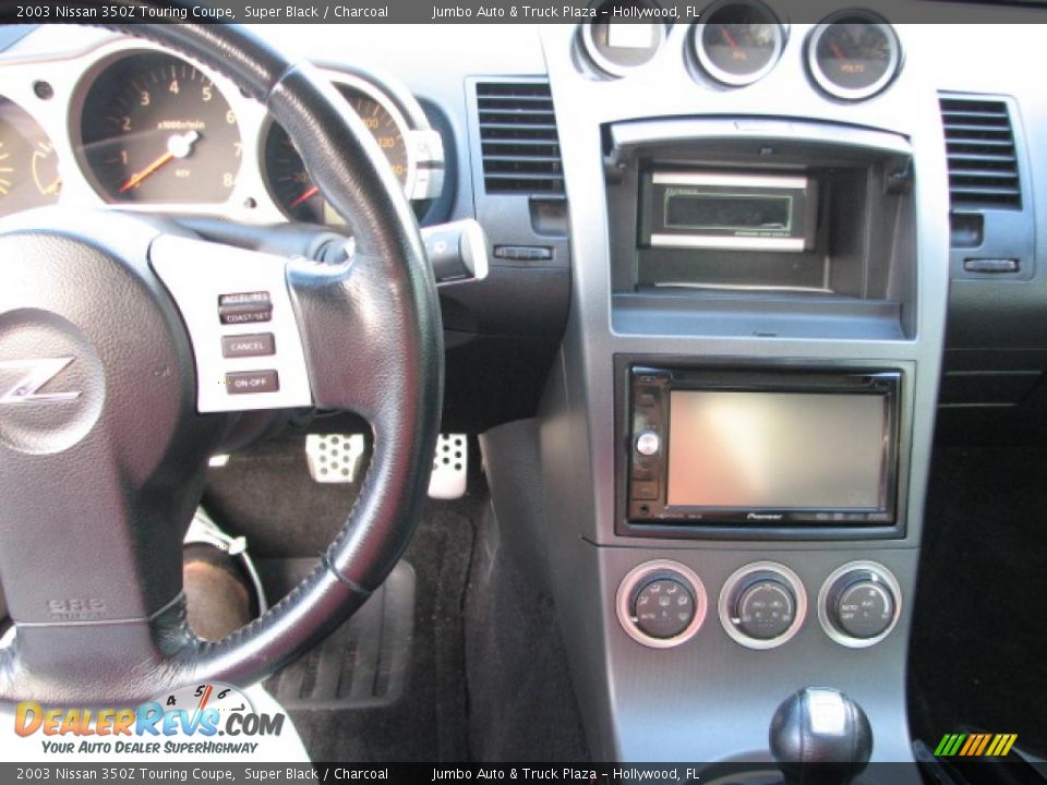 2003 Nissan 350Z Touring Coupe Super Black / Charcoal Photo #23
