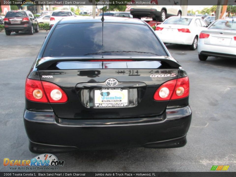 2006 Toyota Corolla S Black Sand Pearl / Dark Charcoal Photo #8
