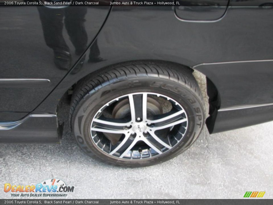 2006 Toyota Corolla S Black Sand Pearl / Dark Charcoal Photo #20