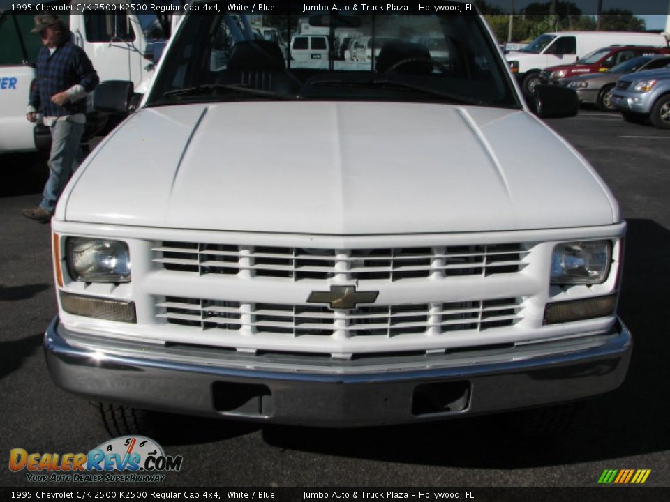 1995 Chevrolet C/K 2500 K2500 Regular Cab 4x4 White / Blue Photo #2
