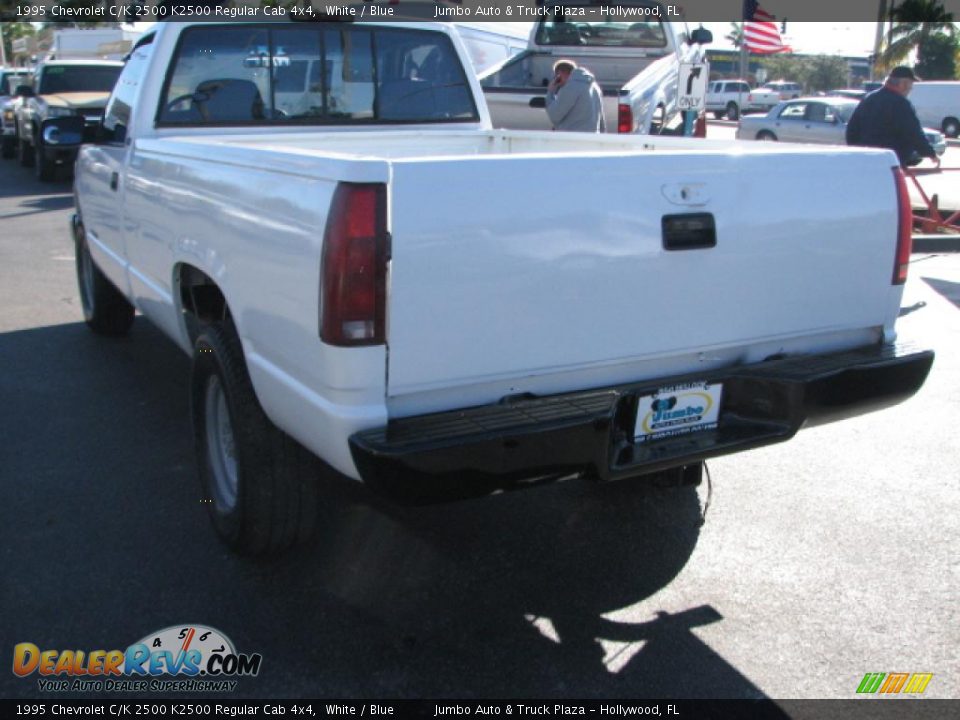 1995 Chevrolet C/K 2500 K2500 Regular Cab 4x4 White / Blue Photo #5