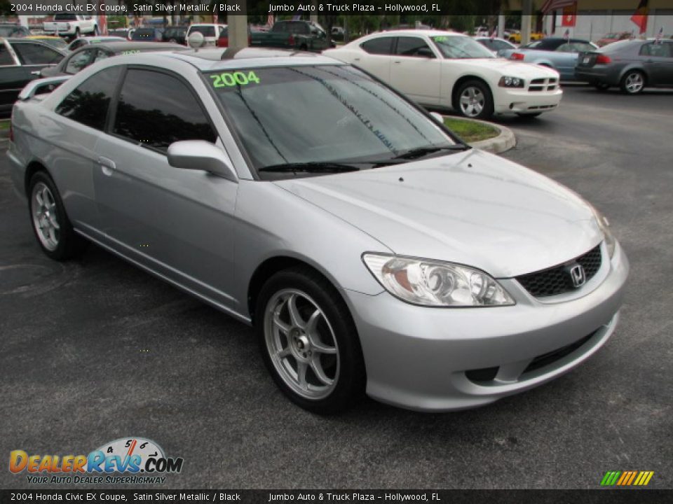 2004 Honda Civic EX Coupe Satin Silver Metallic / Black Photo #1