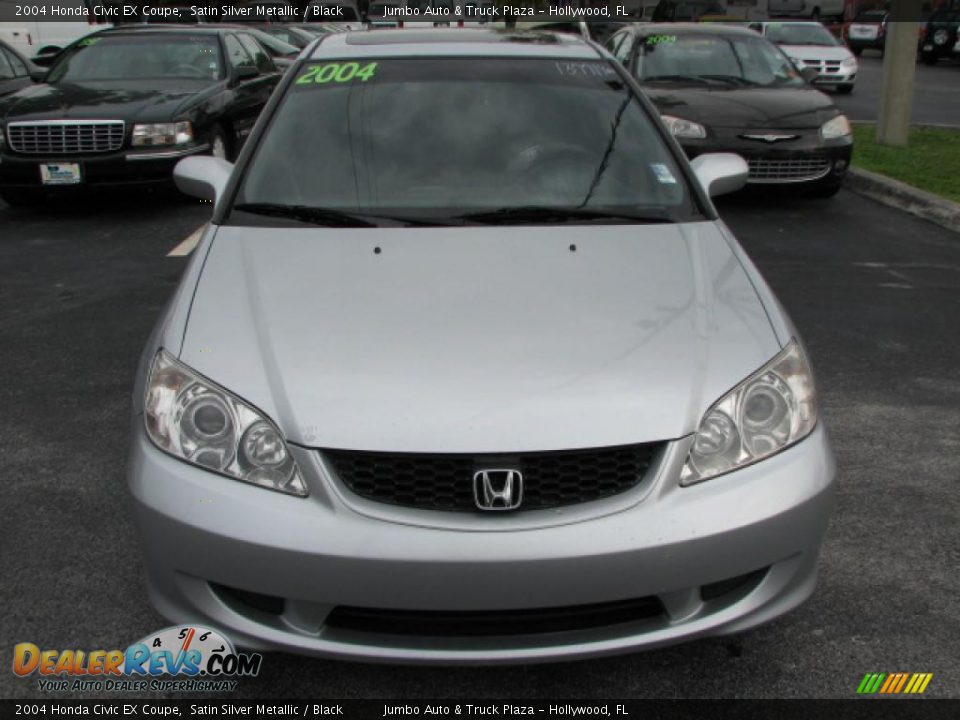 2004 Honda Civic EX Coupe Satin Silver Metallic / Black Photo #3