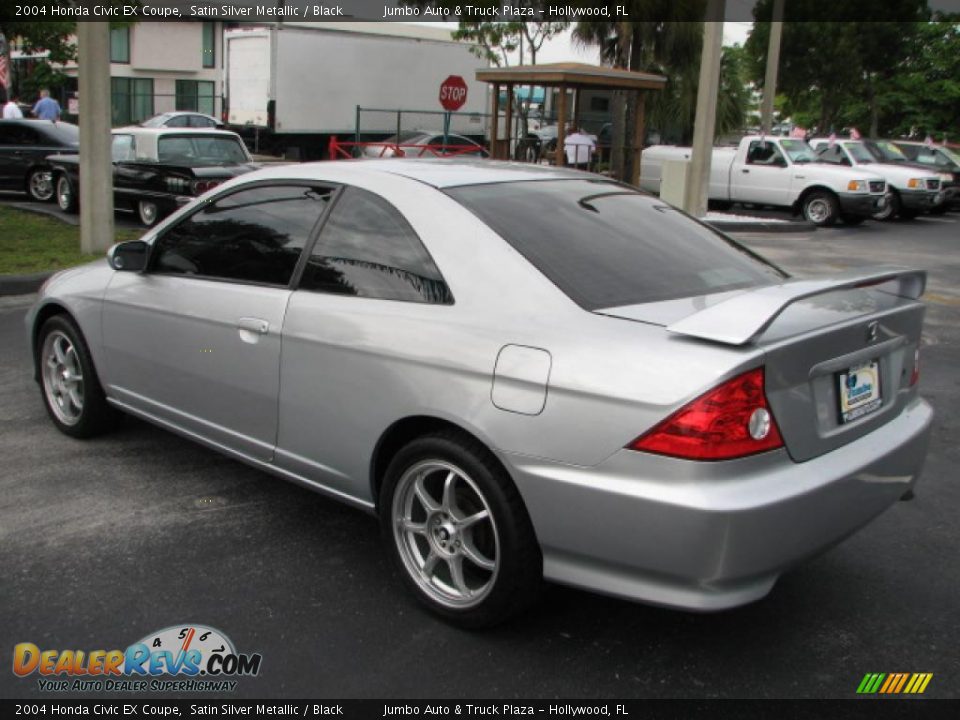 2004 Honda Civic EX Coupe Satin Silver Metallic / Black Photo #7