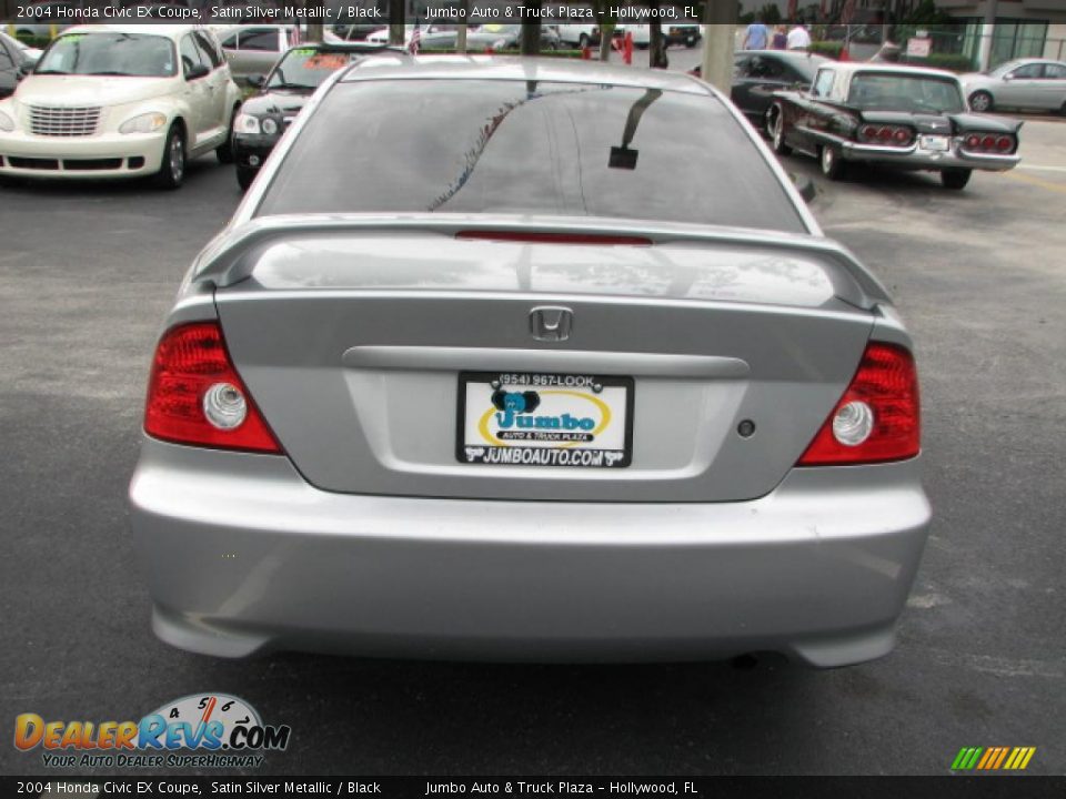 2004 Honda Civic EX Coupe Satin Silver Metallic / Black Photo #8