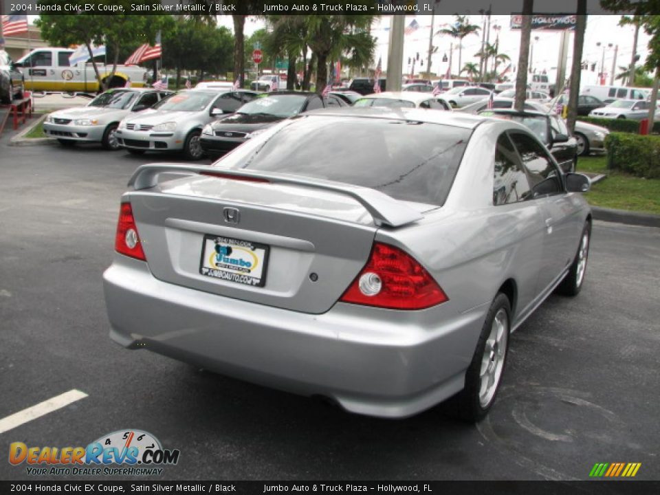 2004 Honda Civic EX Coupe Satin Silver Metallic / Black Photo #9