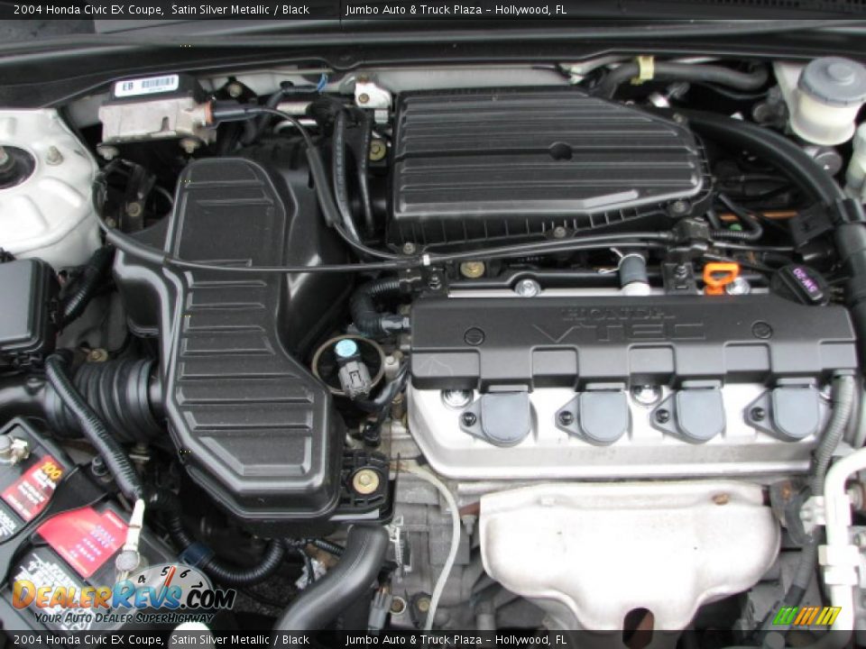 2004 Honda Civic EX Coupe 1.7L SOHC 16V VTEC 4 Cylinder Engine Photo #22