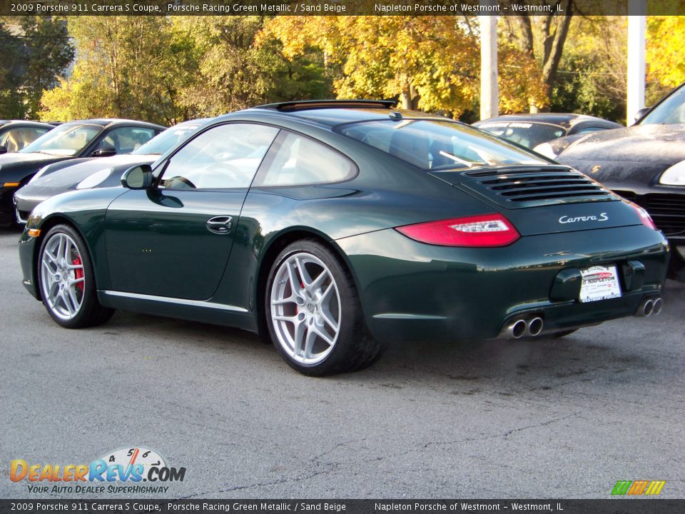 2009 Porsche 911 Carrera S Coupe Porsche Racing Green Metallic / Sand Beige Photo #3