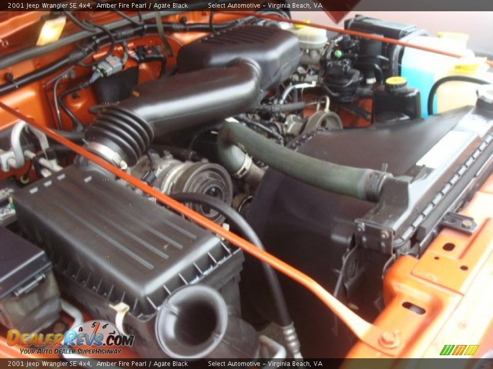 2001 Jeep Wrangler SE 4x4 2.5 Liter OHV 8-Valve 4 Cylinder Engine Photo #13