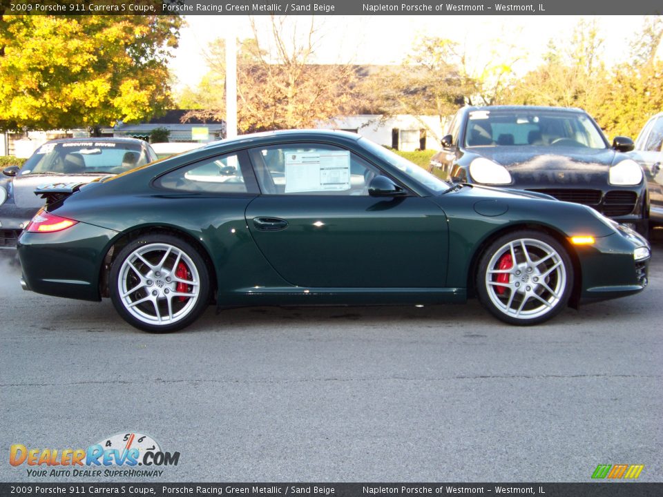 2009 Porsche 911 Carrera S Coupe Porsche Racing Green Metallic / Sand Beige Photo #5