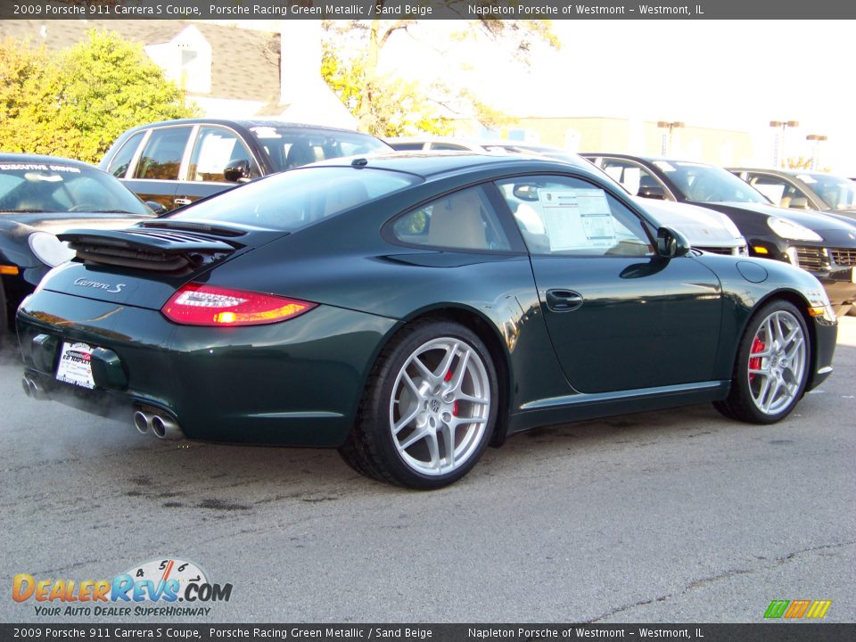 2009 Porsche 911 Carrera S Coupe Porsche Racing Green Metallic / Sand Beige Photo #6