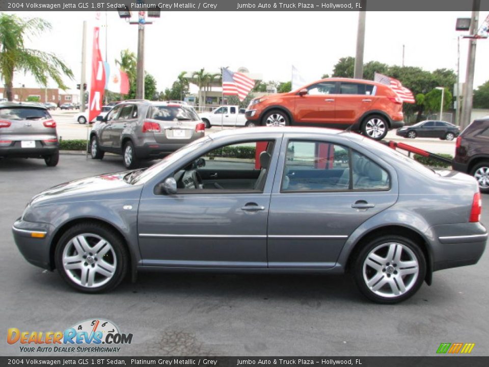 2004 Volkswagen Jetta GLS 1.8T Sedan Platinum Grey Metallic / Grey Photo #6