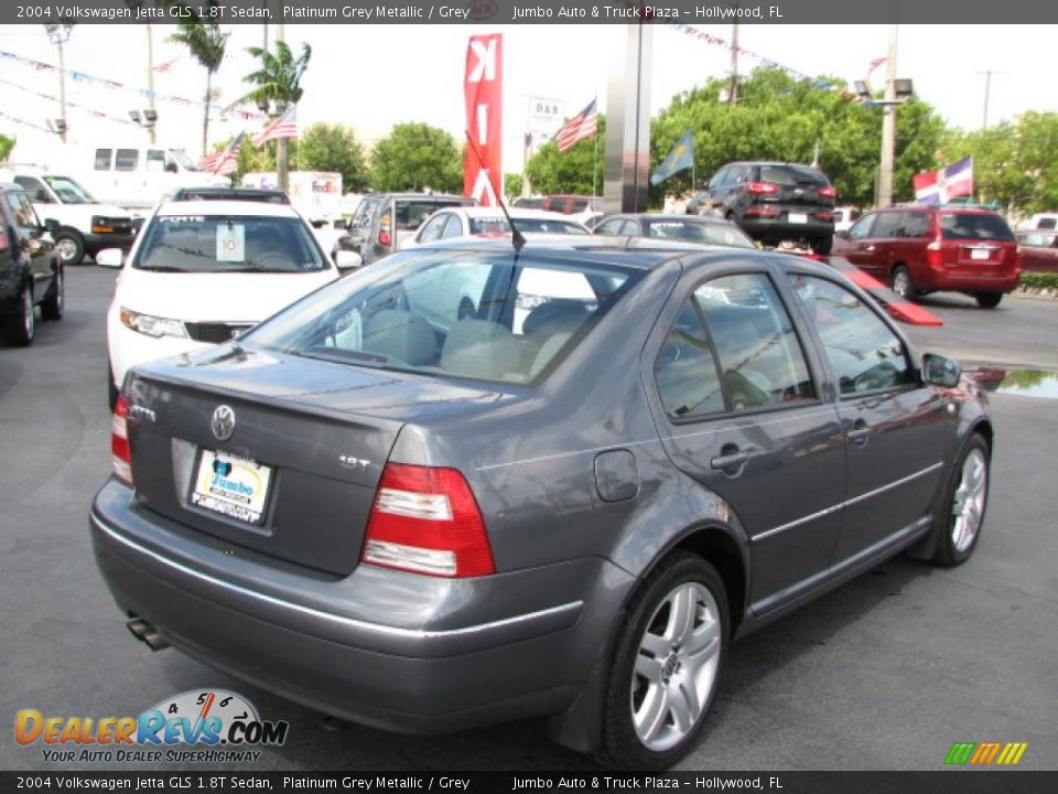 2004 Volkswagen Jetta GLS 1.8T Sedan Platinum Grey Metallic / Grey Photo #9